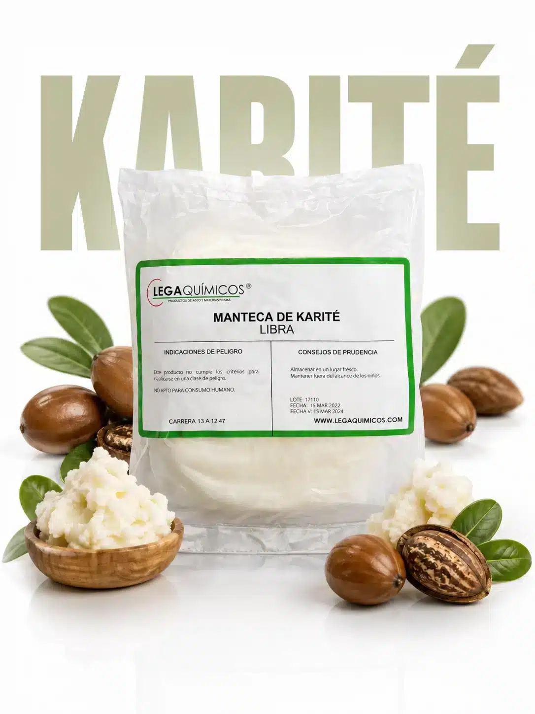 Manteca de karite libra Manteca de Karité Orgánica Sin Refinar - Imagen 1